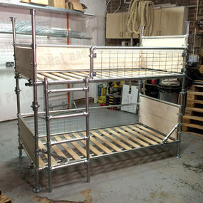 Tube clamp and wood bunk bed 