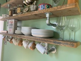 Rustic style shelving