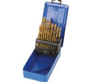 Titanium-Coated HSS Drill Bit Set - 19 piece