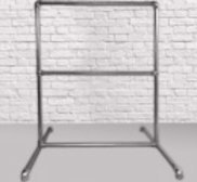 Single Freestanding Clothing Rail Kit