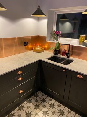 Copper Kitchen Splashback