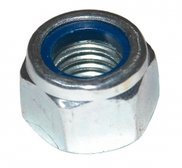 M6 Bright Zinc Plated Nylon Insert Nuts