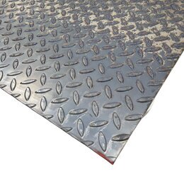 45mm x 45mm x 3mm thick - Mild Steel Checker Plate Sample