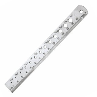 Steel Rule with Drill Guide Steel Rule with Drill Guide