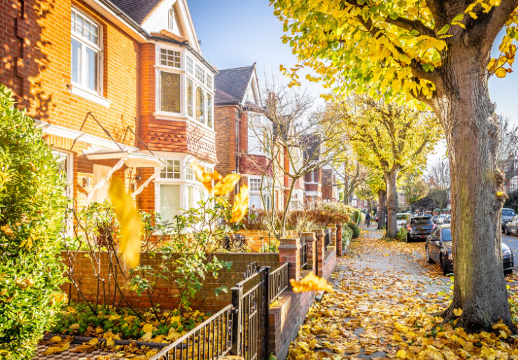 House in autumn