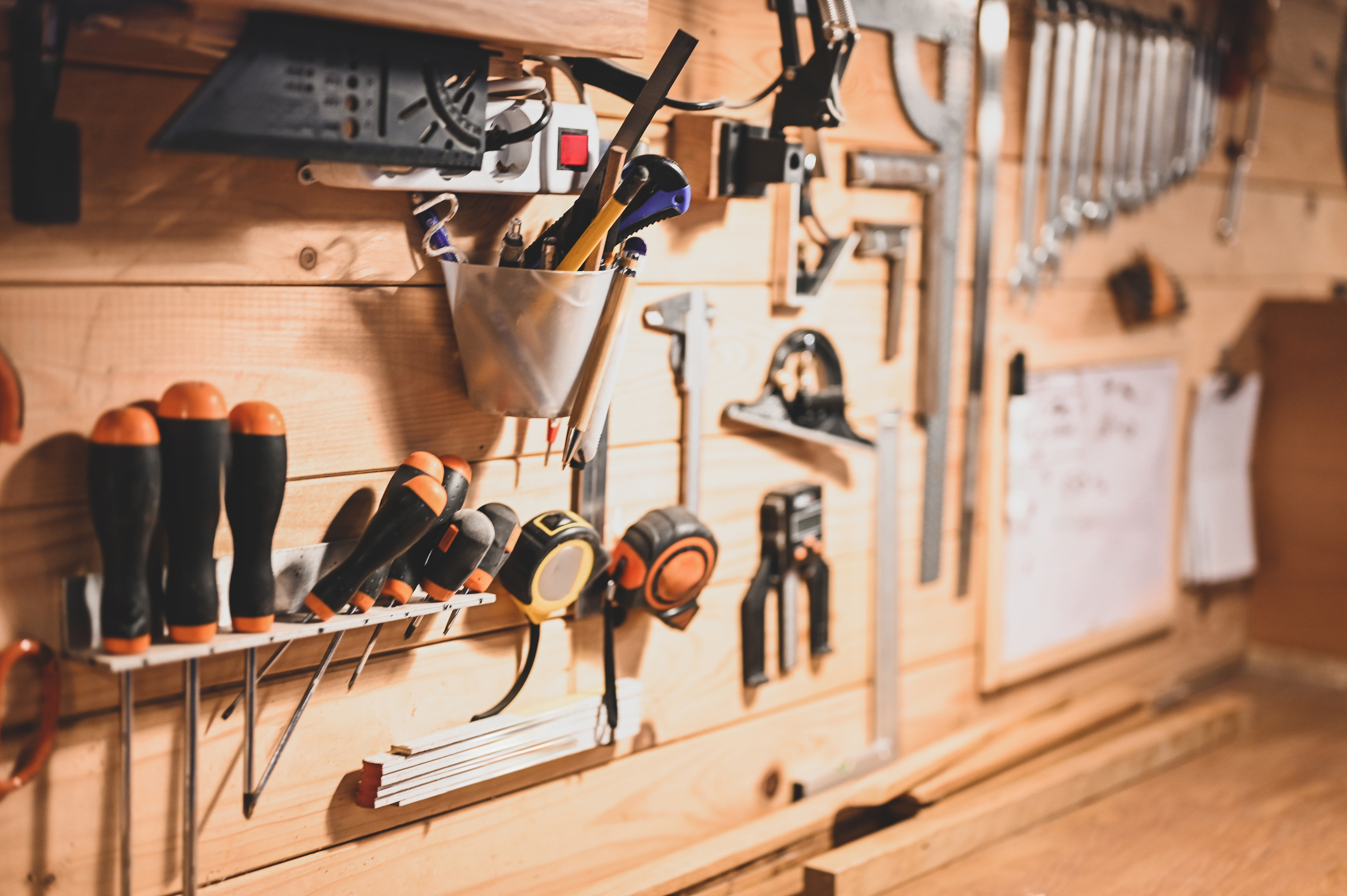 The basics: hammer, toolbox, spirit level
