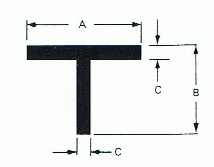 Buy Mild Steel T Section | T Bar Sizes 25 x 25 x 3mm | 50 x 50 x 6mm