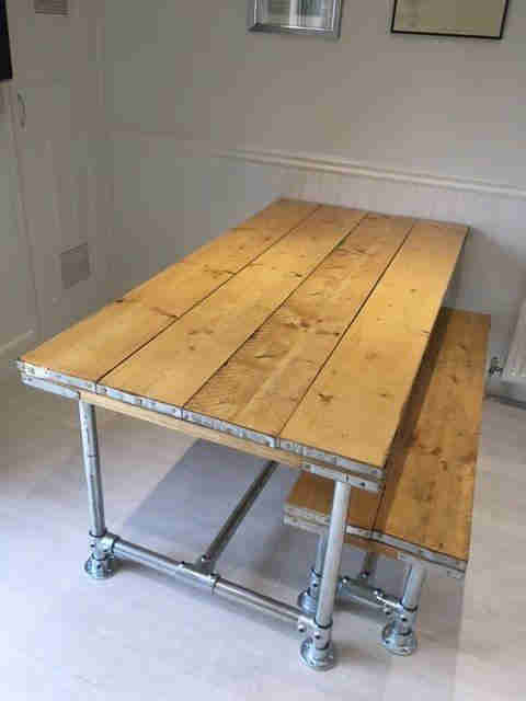 Tube clamp table and bench