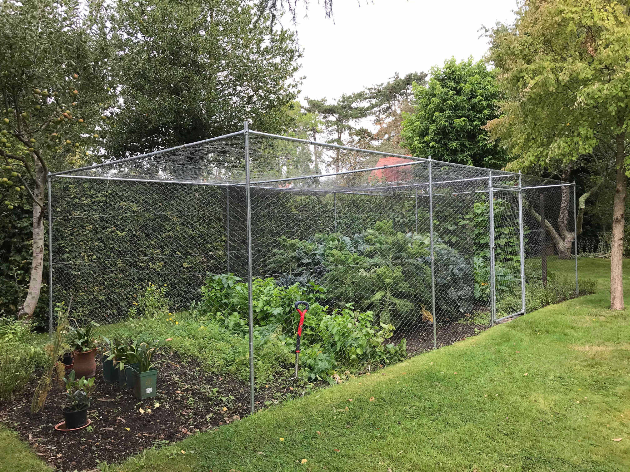 Tube clamp vegetable cage